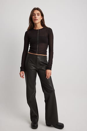 Black PU Pants