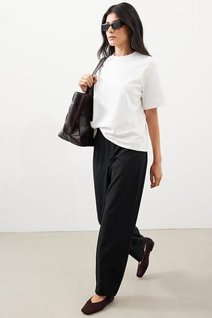 Black Entspannte Hosen mit weitem Bein