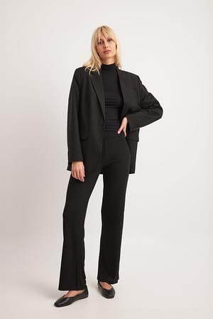 Rib Slit Jersey Pants