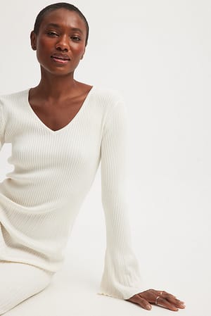 Ribbed Knitted Midi Dress