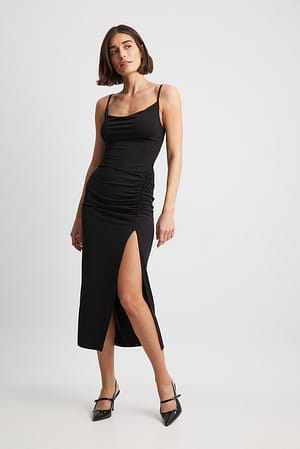 Robe froncée en jersey