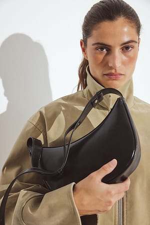 Black Rounded Handbag