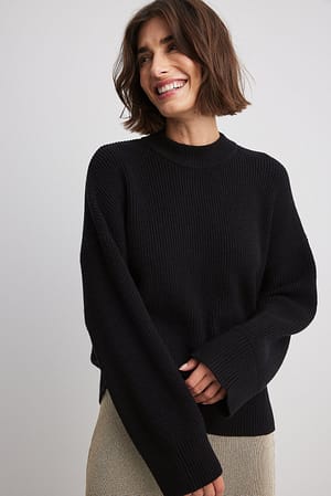 Pull tricoté col rond