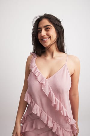 Ruffle Detail Chiffon Singlet