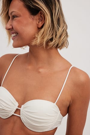 Offwhite Ruffled Bikini Top