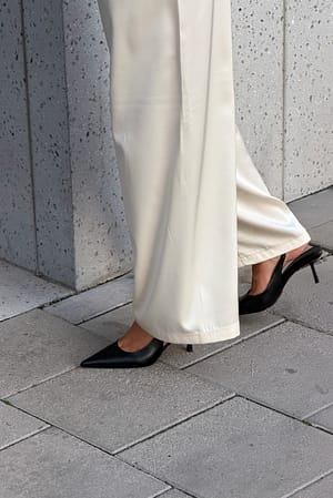 Black Slingback pumps