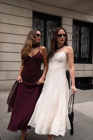 Plum Maxi-Slipkleid mit Schal