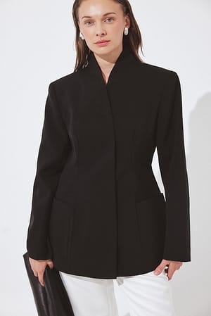 Black Sculpted Blazer