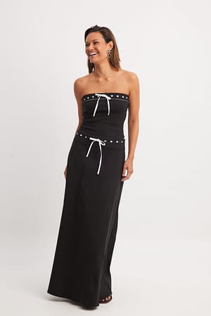 Jupe longue à coutures apparentes