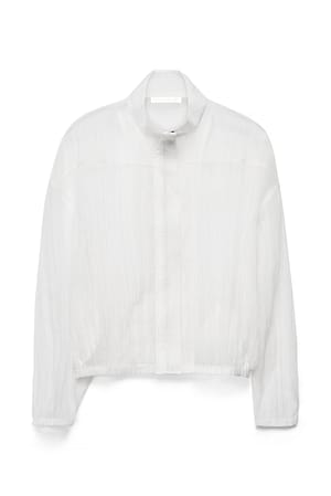 White durchsichtige Bomberjacke