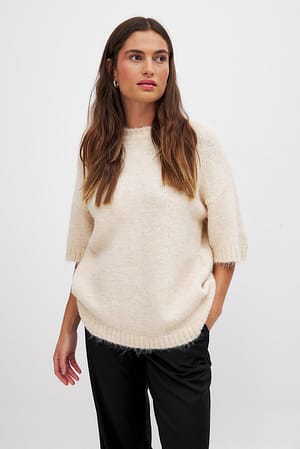 Short Sleeve Knitted Sweater