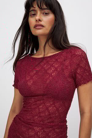 Short Sleeve Lace Top