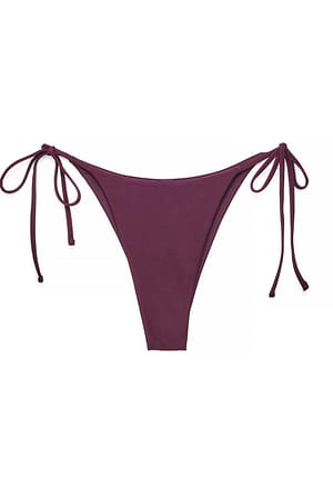 Aubergine Braguita de bikini atada a un lado