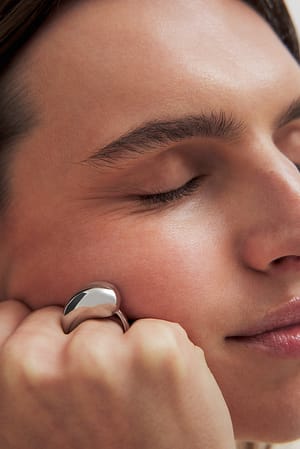 Silver Silver Plated Chunky Ring