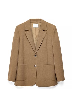 Dark Brown Blazer with Two Pockets