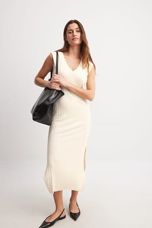 Robe sans manches en maille