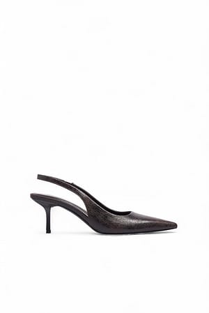 Brown Slingback Pumps