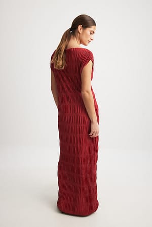 Rust Smock Midi Jersey Dress