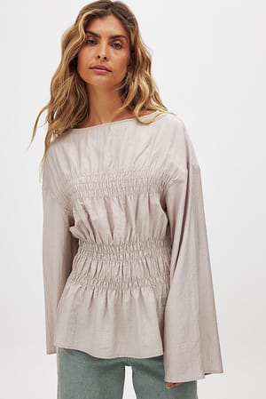 Smocked Detail Blouse