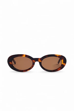 Tortois Soft Oval Acetate Sunglasses