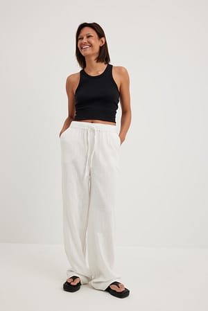 Soft Cotton Drawstring Pants