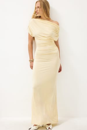 Bright Yellow Soft Line draperet maxikjole