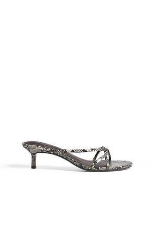 Snake Kitten heels med stropper