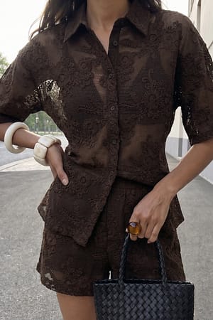 Brown Chemise structurée à col