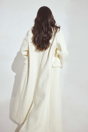 Offwhite Structured Long Straight Coat