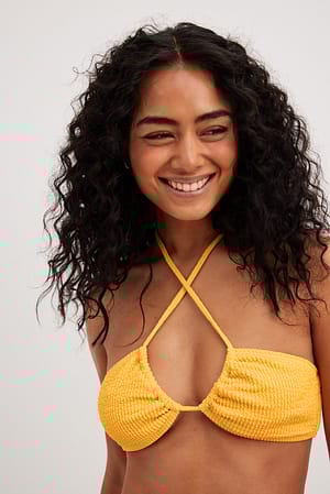 Structured Tie Detail Bikini Top