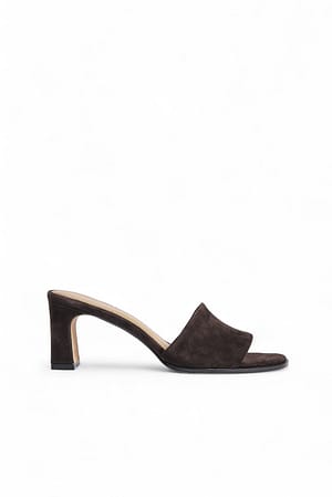 DK Brown Suede Mules