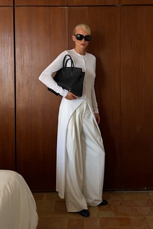 Cream Suit Trousers