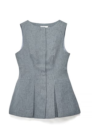 Grey Tailored Peplum Top
