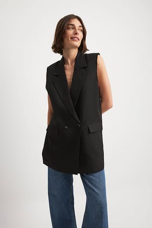 Black Tailored Vest