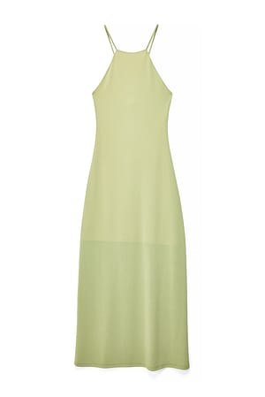 Green Tynd strop jersey kjole