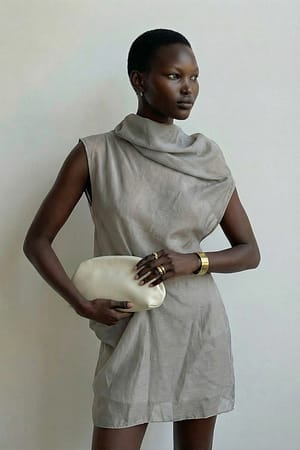 Beige Gennemsigtig kjole