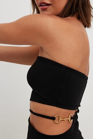Black Tube Jersey Top