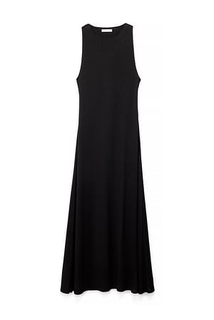 Black Twist Back Maxi Dress