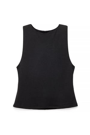 Black Twist Back Top
