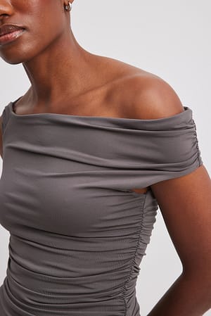 Twist Off Shoulder Top