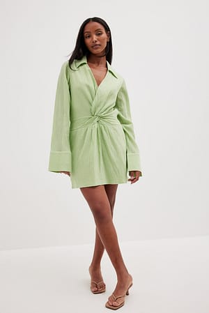 Overhemdjurk met gedraaid detail