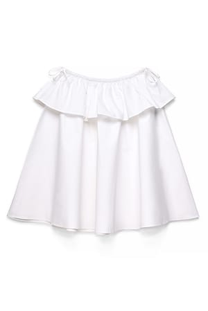 White Two Layer Tie Skirt
