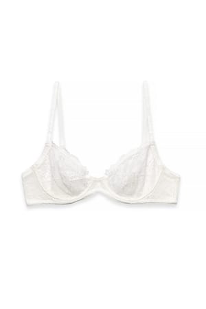 White Soutien-gorge en dentelle à armatures