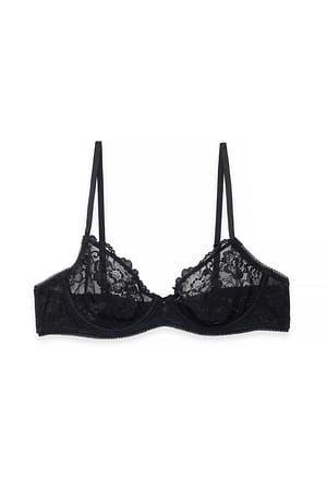 Black Soutien-gorge en dentelle à armatures