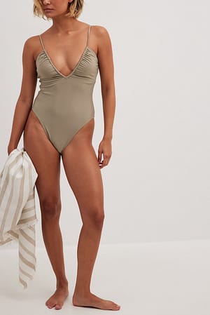 V-neck swimsuit