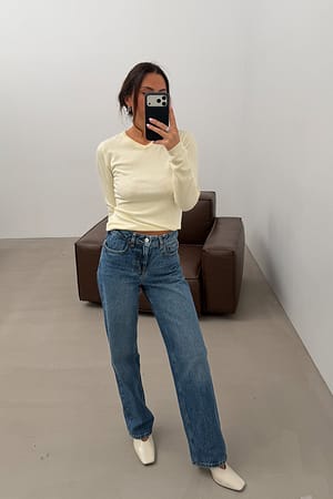 Light Blue Way gerade Jeans mit mittlerer Taille