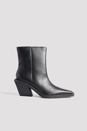 Black Bottines style santiags