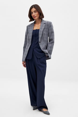 Pantalon de tailleur large à taille haute