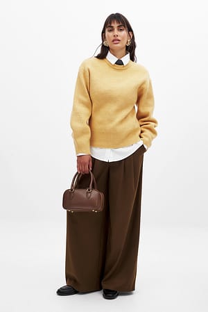 Wide Leg High Waist Trousers