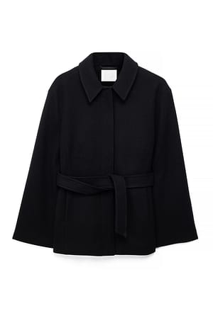 Black Belted Short Coat